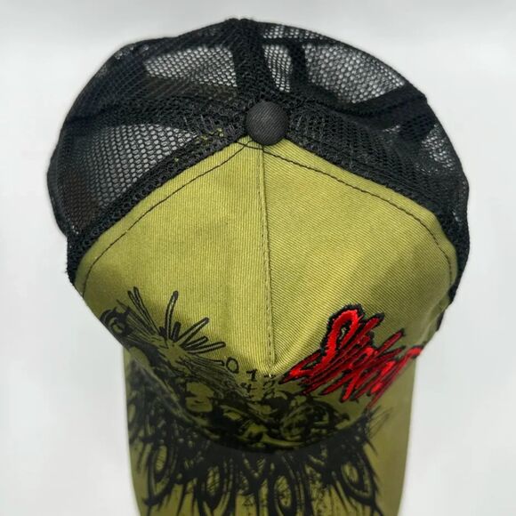 2006 Slipknot Army Green Grunge Metal Trucker Hat - Picture 5 of 5